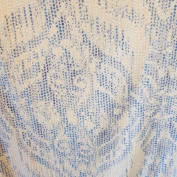 Crosby Womens Tops Sequenced Blue Short Sleeve Blue White Small - Picture 4 of 8